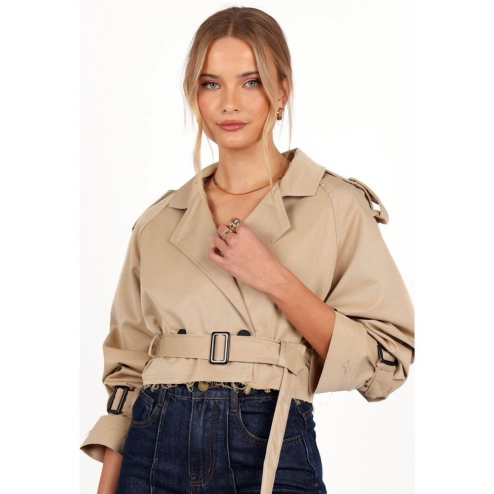 Zara Beige Belted Trench Coat